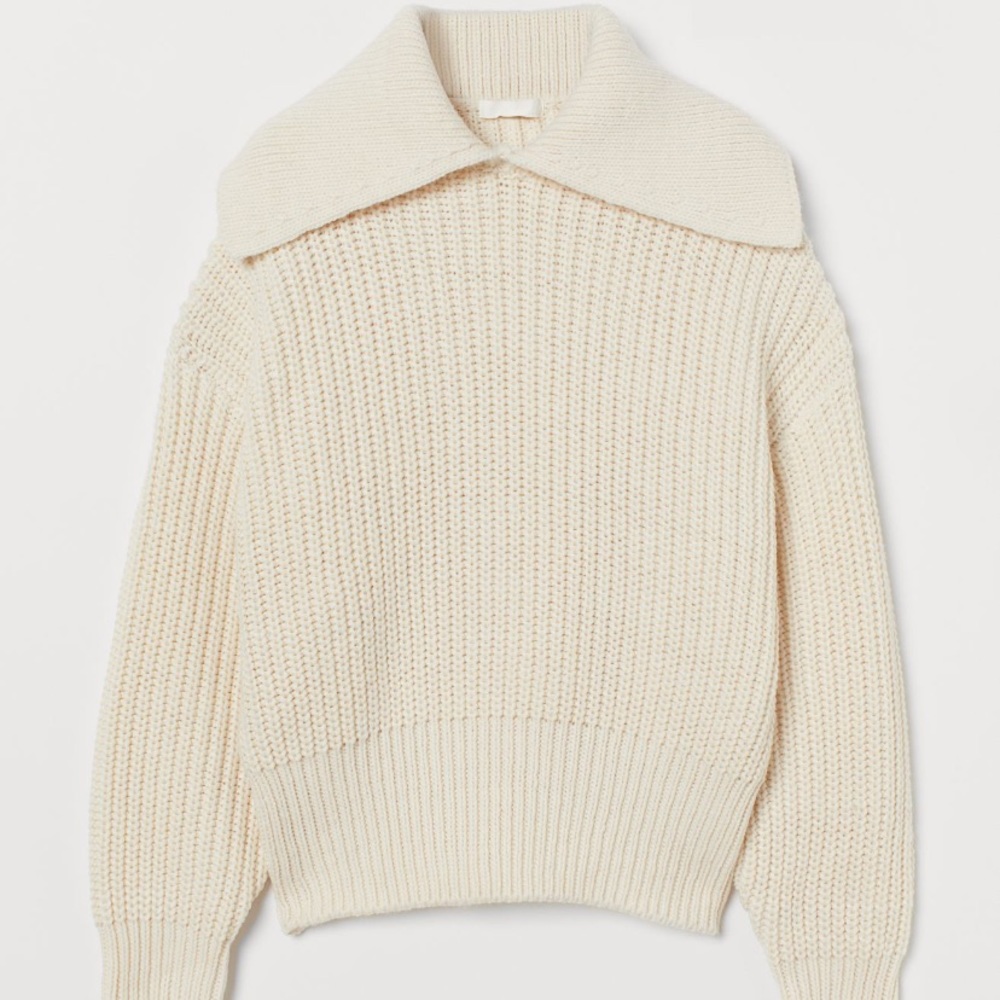 NWT H&M Collared Rib Knit Sweater